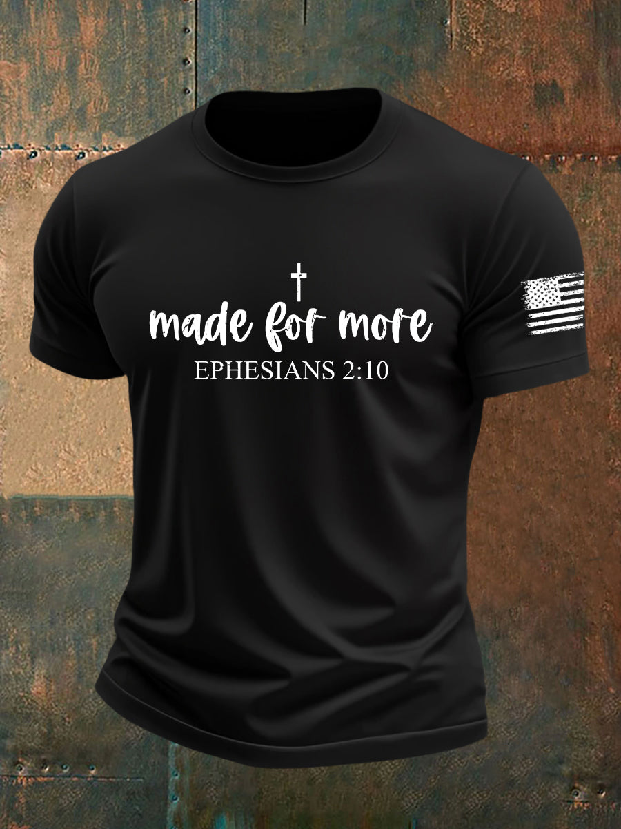 Men's Made for More Ephesians 2:10 Faith Cross Short Sleeve T-Shirt