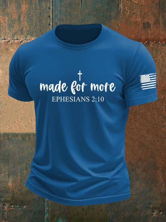 Men's Made for More Ephesians 2:10 Faith Cross Short Sleeve T-Shirt