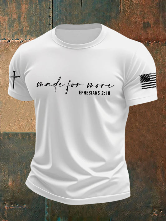 Men's Made for More Ephesians 2:10  Faith Cross Short Sleeve T-Shirt
