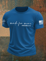 Men's Made for More Ephesians 2:10  Faith Cross Short Sleeve T-Shirt