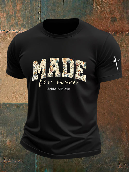 Men's Made for More Ephesians 2:10 Faith Cross Short Sleeve T-Shirt