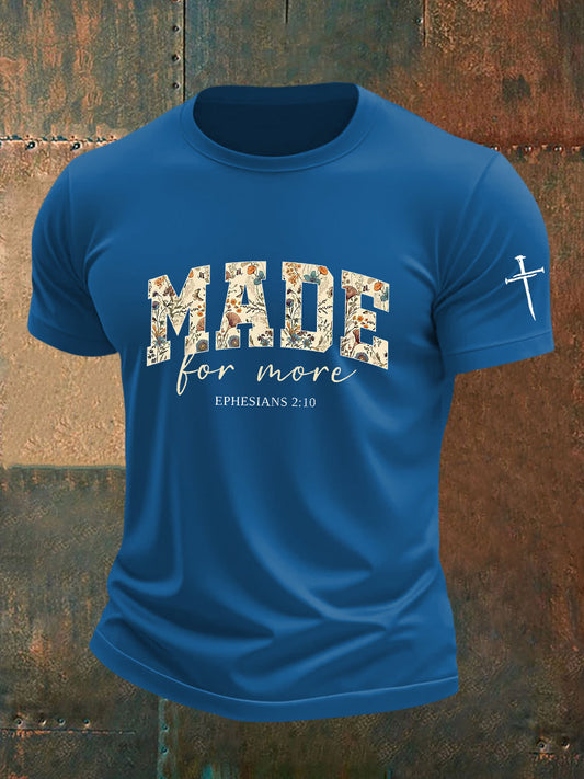 Men's Made for More Ephesians 2:10 Faith Cross Short Sleeve T-Shirt