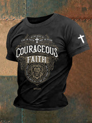 Men's Faith Print Casual T-shirt