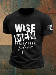 Men's Christian Wise Men printed casual T-shirt