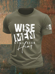 Men's Christian Wise Men printed casual T-shirt