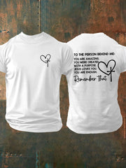 Men's Dear Person Behind Me Christian  Short Sleeve T-shirt