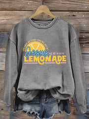 Women's Jesus Lemonade Print Casual Sweatshirt