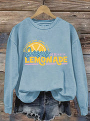 Women's Jesus Lemonade Print Casual Sweatshirt