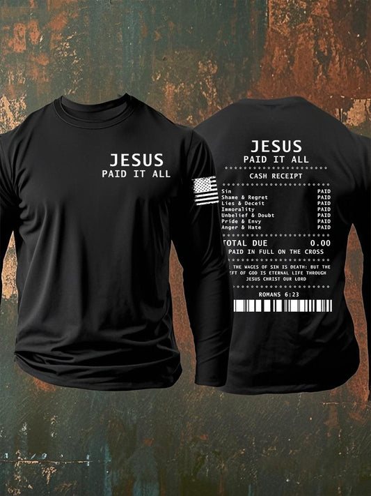 Men's Jesus Paid It All Long Sleeve T-shirt