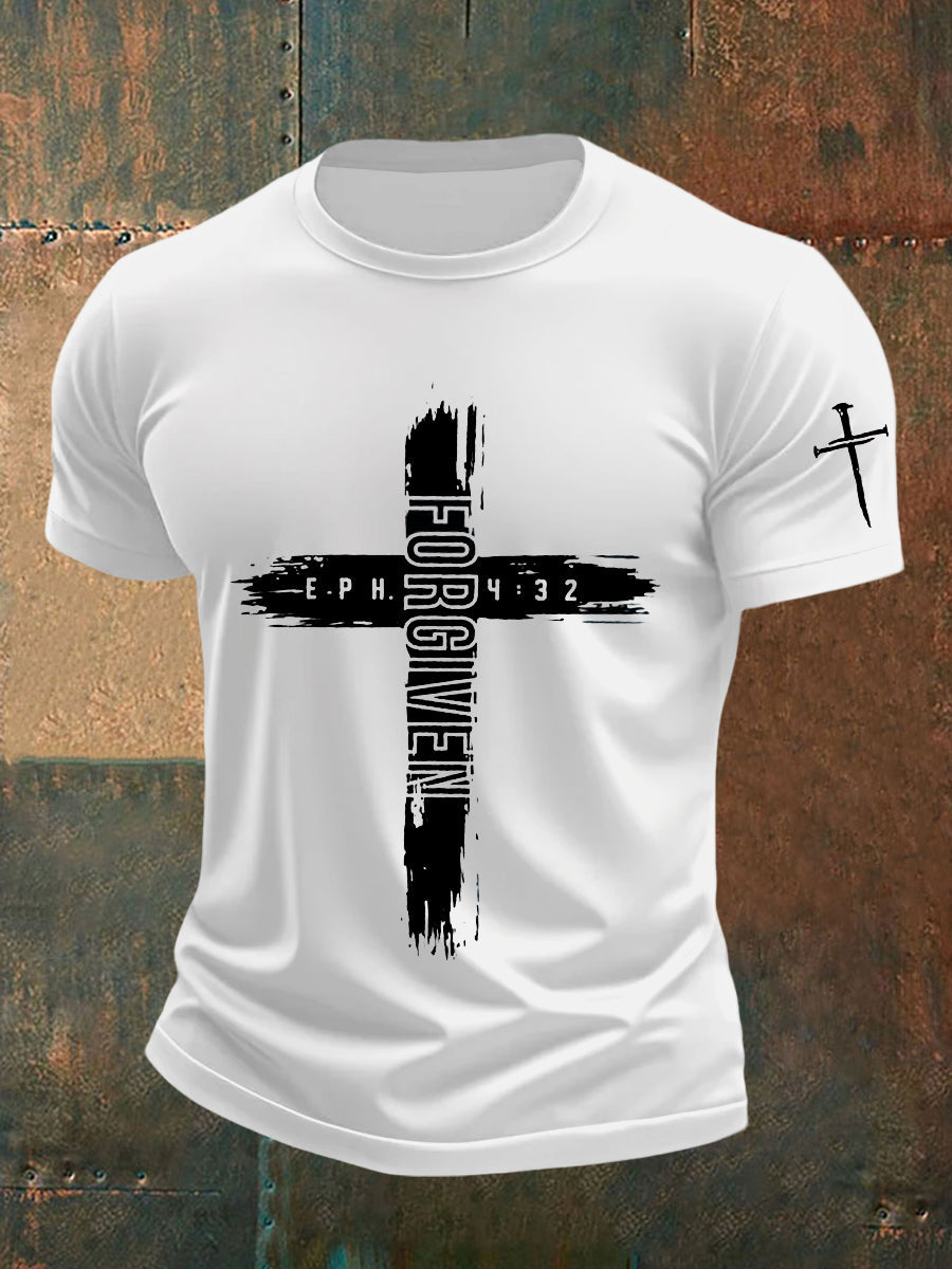 Men's Forgiven Faith Cross Short Sleeve T-shirt