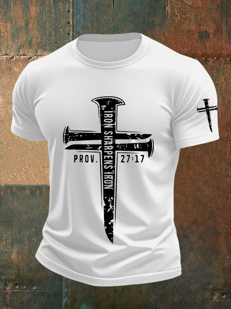 Men's Iron sharpens iron  Short Sleeve T-shirt