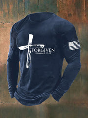 Men's Forgiven Faith Cross Long Sleeve T-shirt
