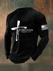 Men's Forgiven Faith Cross Long Sleeve T-shirt