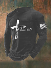 Men's Forgiven Faith Cross Long Sleeve T-shirt