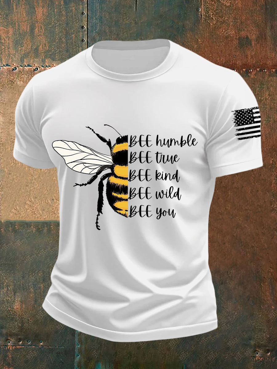 Men's Bee humble Bee True Bee Kind Short-sleeved T-shirt