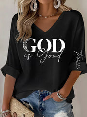 Women's God is Good All the Time Casual Long-Sleeve Top