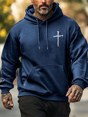 Men's Jesus The Way The Truth The Life Printed Casual Hoodie