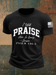 Men's I Will Praise Him In Every Season Short-sleeved T-shirt