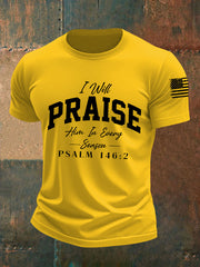Men's I Will Praise Him In Every Season Short-sleeved T-shirt