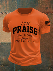 Men's I Will Praise Him In Every Season Short-sleeved T-shirt
