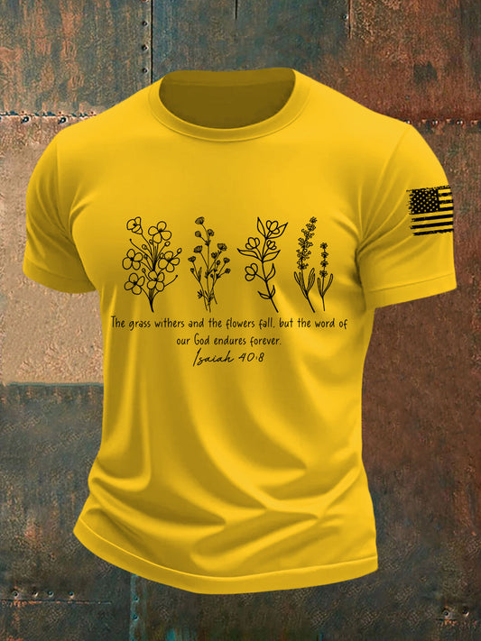 Men's The Grass Withers And The Flowers Fall Short-sleeved T-shirt