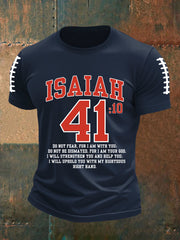 Men's Isaiah 41:10 Football Short-sleeved T-shirt