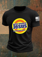 Men's The Blood Of Jesus Washes Souls Clean Short-sleeved T-shirt