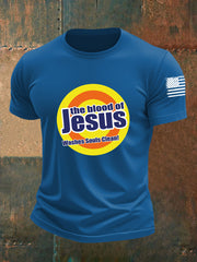Men's The Blood Of Jesus Washes Souls Clean Short-sleeved T-shirt