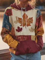 Women's Fall Faith Print Casual Hoodie