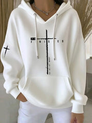 Women's It Is Finished Printed Casual Hoodie