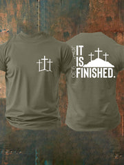Men's It Is Finished Printed Casual T-shirt