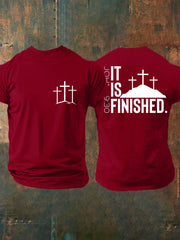 Men's It Is Finished Printed Casual T-shirt