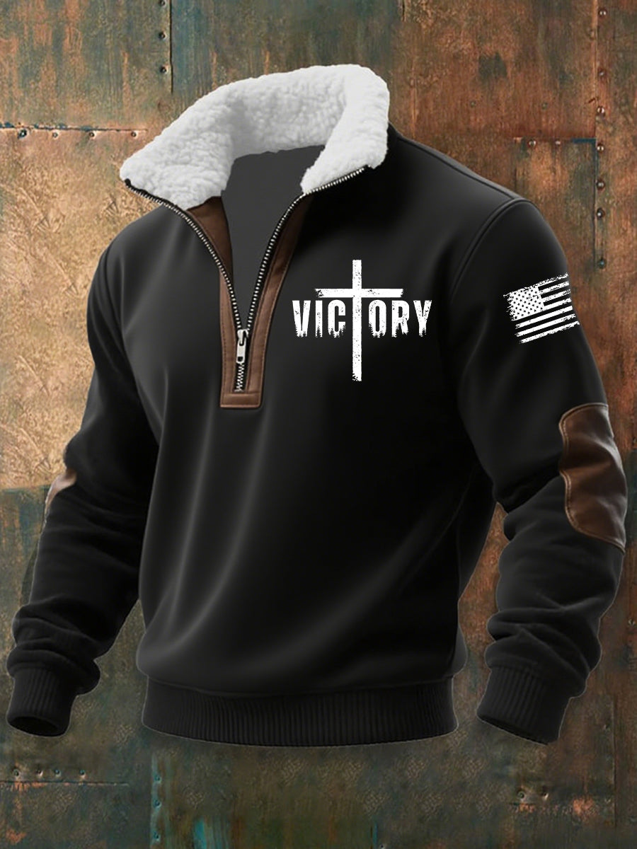 Men's Victory Cross Baggy Zip-up Hoodie