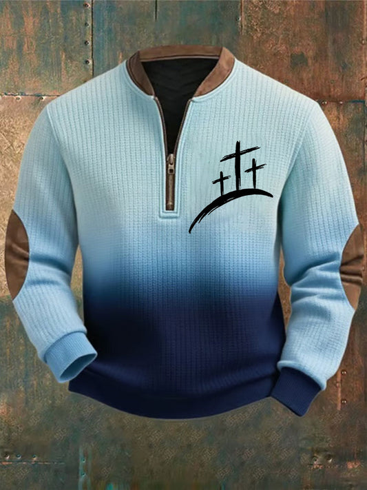 Men's Faith Cross Printed Casual Top