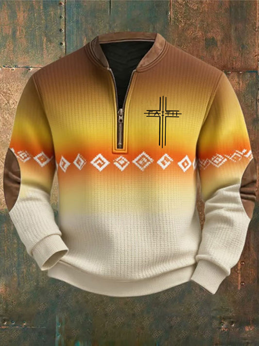 Men's Faith Cross Printed Casual Top