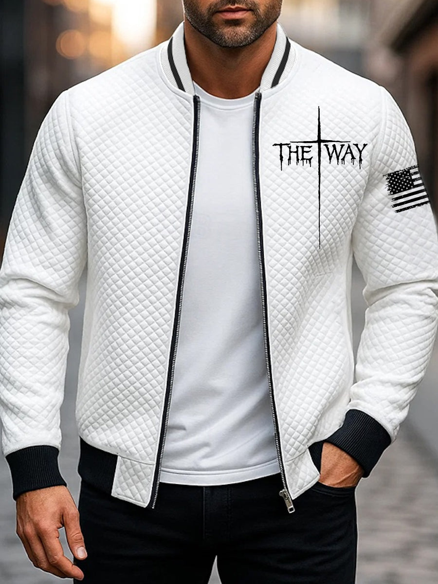 Men's The Way Cross Printed Casual Jacket
