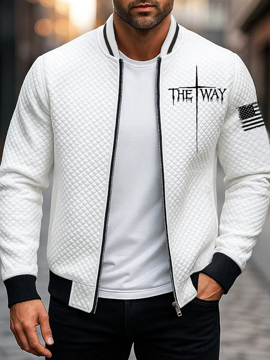 Men's The Way Cross Printed Casual Jacket