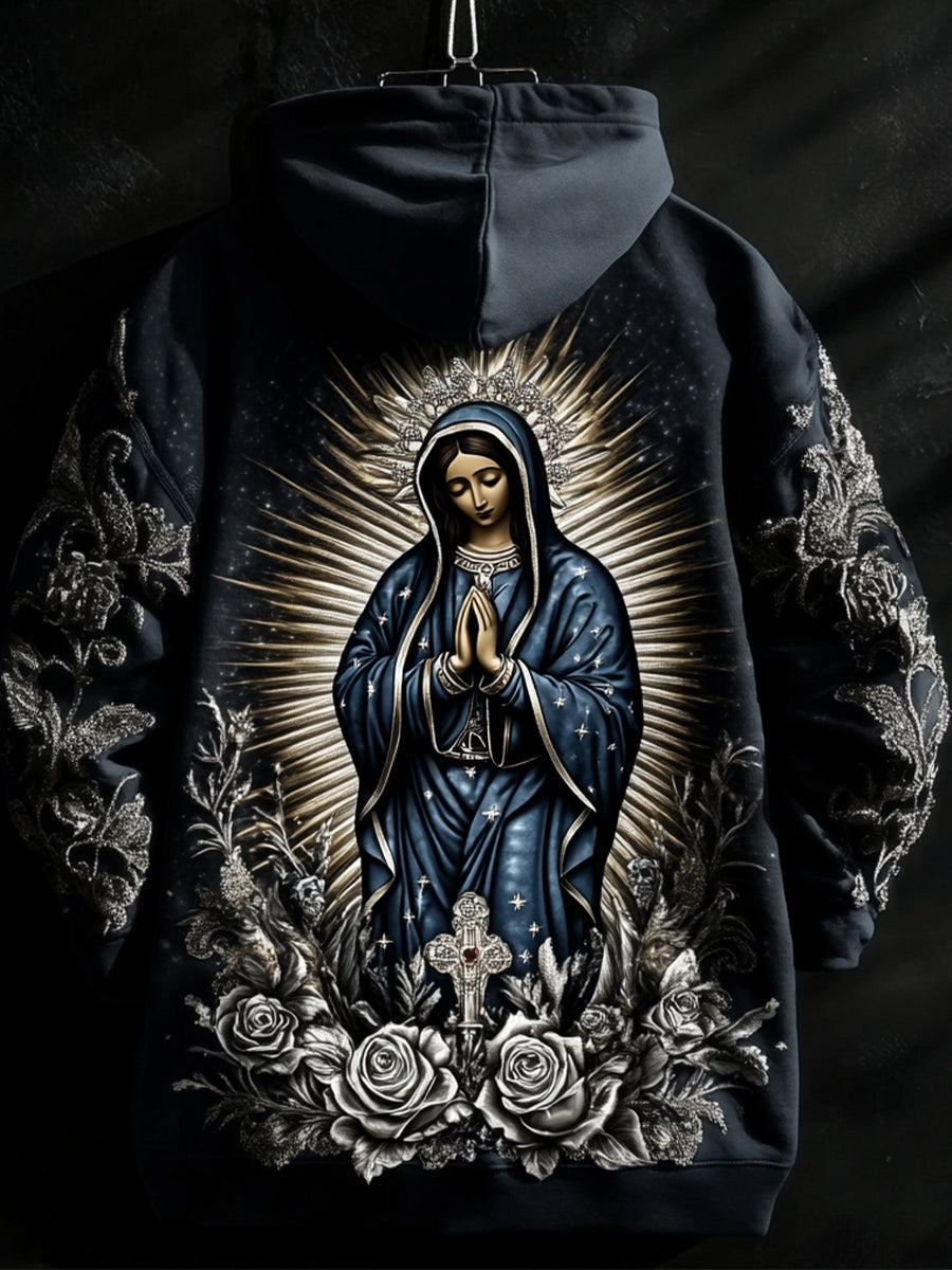 Men's Faith Christianity Art Oversized Drop-Shoulder Hoodie With Pockets