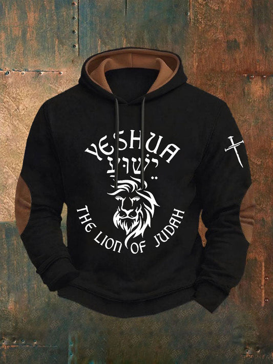 Men's Yeshua Print Casual Hoodie