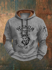 Men's Yeshua Print Casual Hoodie