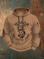 Men's Yeshua Print Casual Hoodie