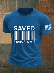 Men's Christian Bible Verses Saved Short Sleeve T-shirt