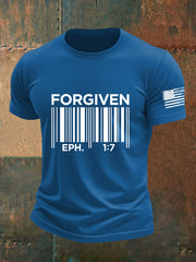 Men's Christian Bible Verses Forgiven Short Sleeve T-shirt