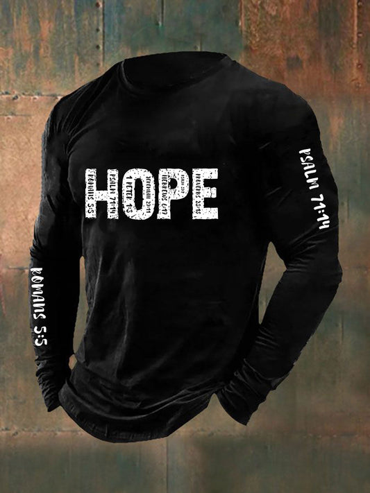 Men's Christian Bible Verses Faith Long Sleeve T-Shirt