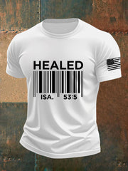 Men's Christian Bible Verses Healed Short Sleeve T-shirt