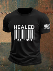 Men's Christian Bible Verses Healed Short Sleeve T-shirt