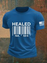 Men's Christian Bible Verses Healed Short Sleeve T-shirt