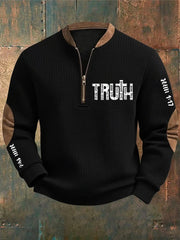 Men's Christian Bible Verses Faith Cross Printed Casual Top