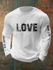 Men's Christian Bible Verses Faith Waffle Long Sleeve T-Shirt