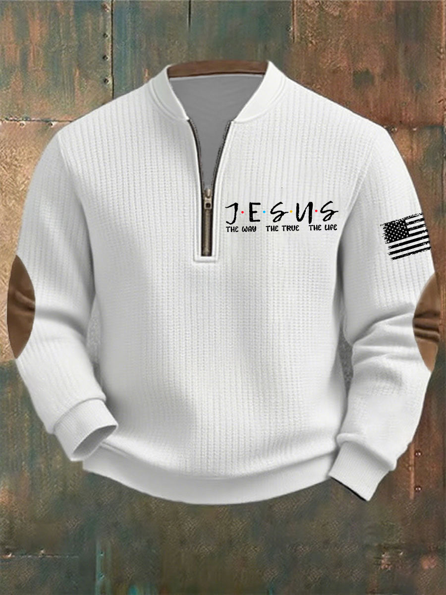 Men's  Jesus The Way The Truth The Life Print Sweatshirt